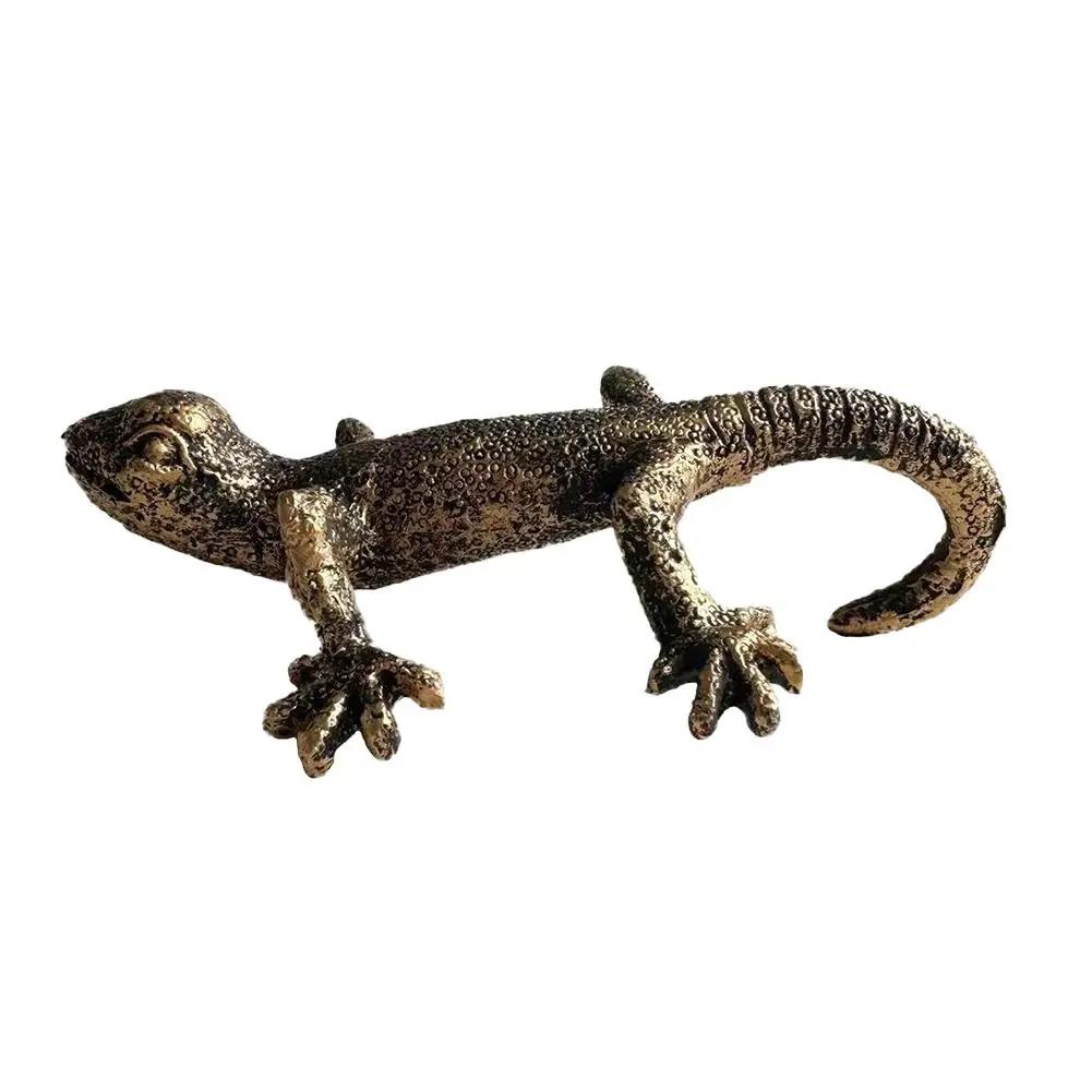 

Vintage Bronze Gecko Hanging Flower Pot Hanger Decorative Gecko Simulated Pet Suspension Garden Sculpture Animal Ornament Q1C2