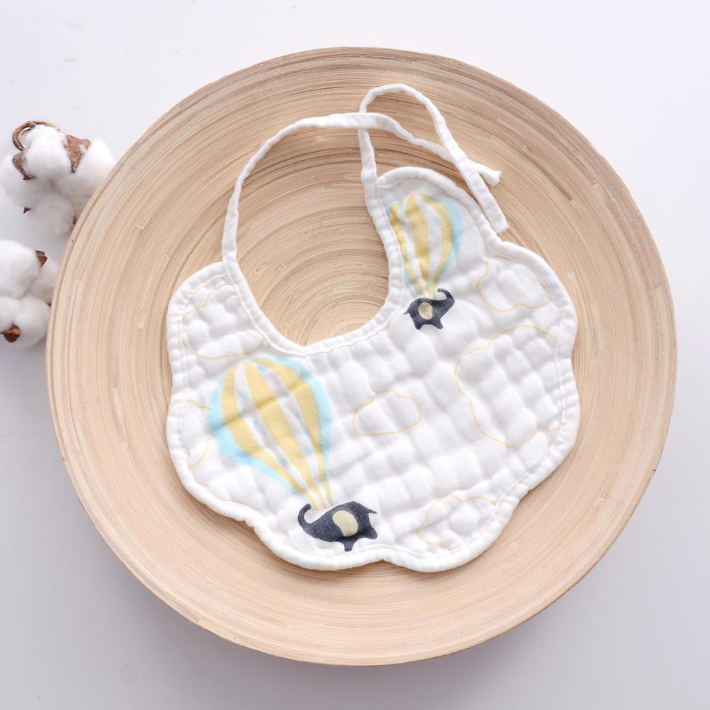 6 Layer Muslin Cotton Baby Bibs With Ties Newborn Soft Absorbent Drool Bibs For Infants Saliva Towel Burp Cloth