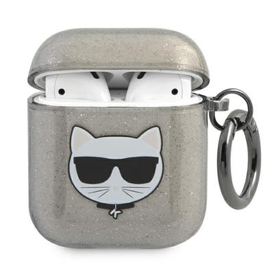 Karl Lagerfeld Kla2Uchgk Airpods 1/2 Cover Black/Black Glitter Choupette