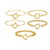 Fashion Stainless Steel Bubble Buckle Gold Bracelet Twist Chain Bead Separator Chain Round Snake Chain Nc Chain Women'S Jewelry 2465
