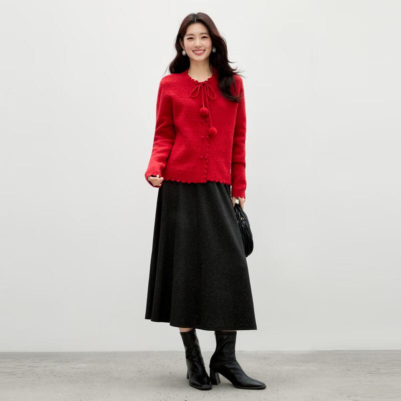 Qiusui Yiren Women's Casual Ribbed Knit Cardigan