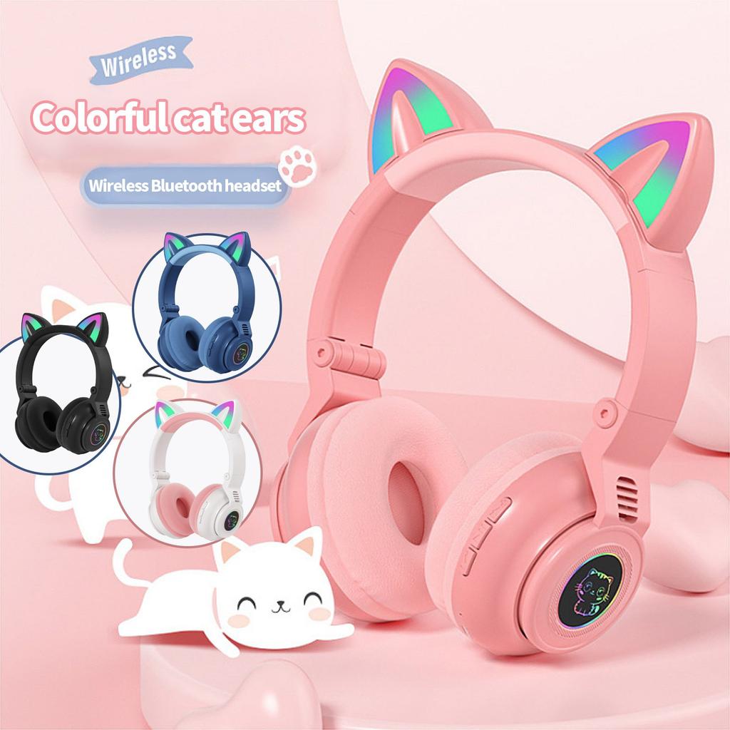 Buy [JYH] Cuffie Bluetooth Gatto Wireless USB Ricaricabili Con Supporto Per  Scheda TF at affordable prices — free shipping, real reviews with photos —  Joom