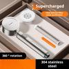 304 Stainless Steel High Pressure Shower Head, Filtered Anti-Scald Bathroom Spray Nozzle with Booster, Durable Rainfall Showerhe
