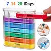 4-Compartment Medicine Box Weekly Pill Organizer Portable Pill Box  7 Days