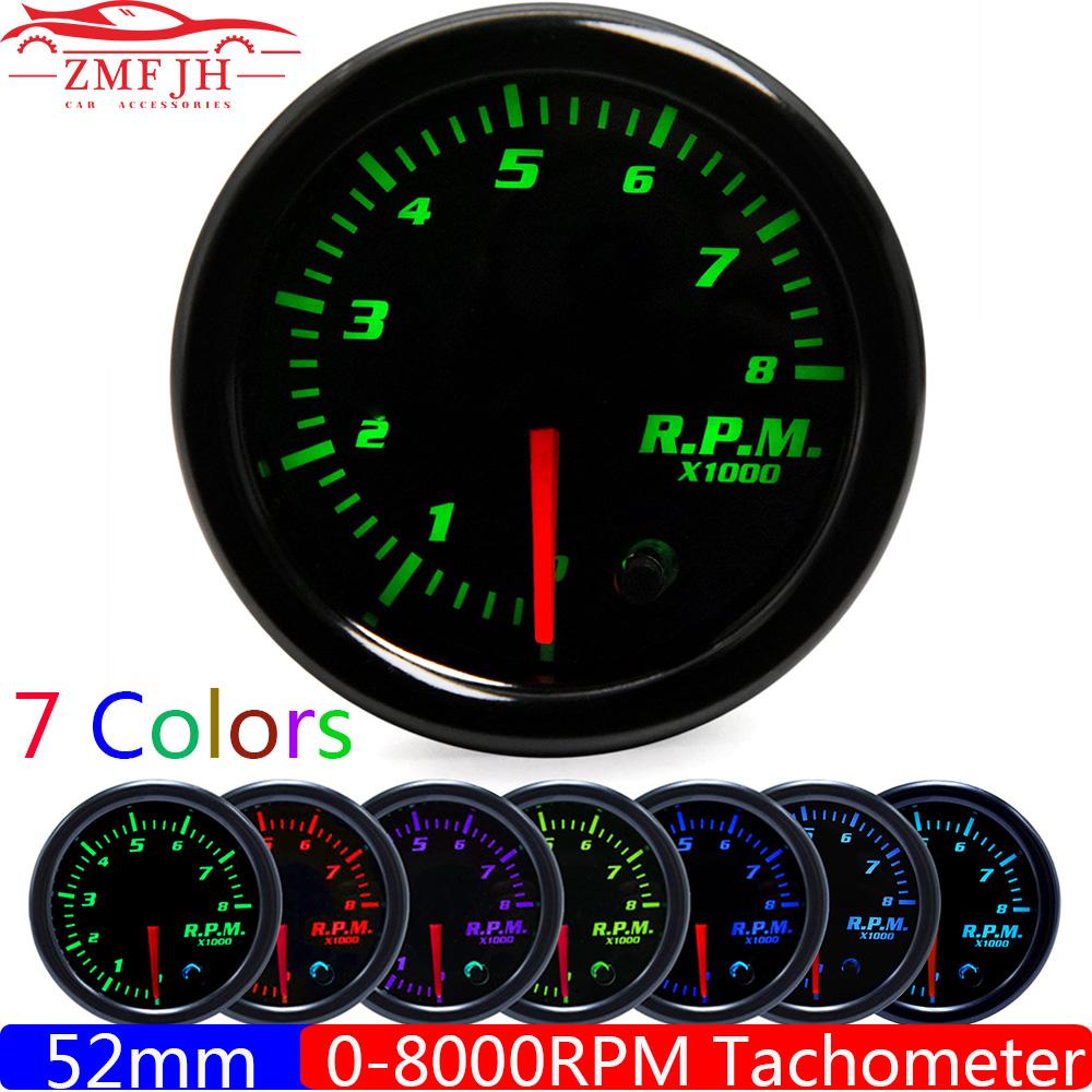 2" 52mm Car Boost Gauge BAR PSI Exhaust Gas Temp Water/Oil Temp Fuel Press Air Fuel Ratio Volt Tachometer Racing Car 12V Custom