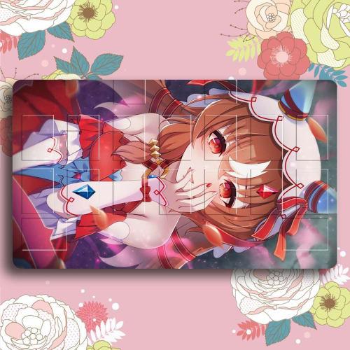 Senkou Draw Card Game Playmat, Uma Musume Still in Love Anime Merchandise, Universal TCG Playmat with Storage Case, Anime Moe, Card Frame Included (60