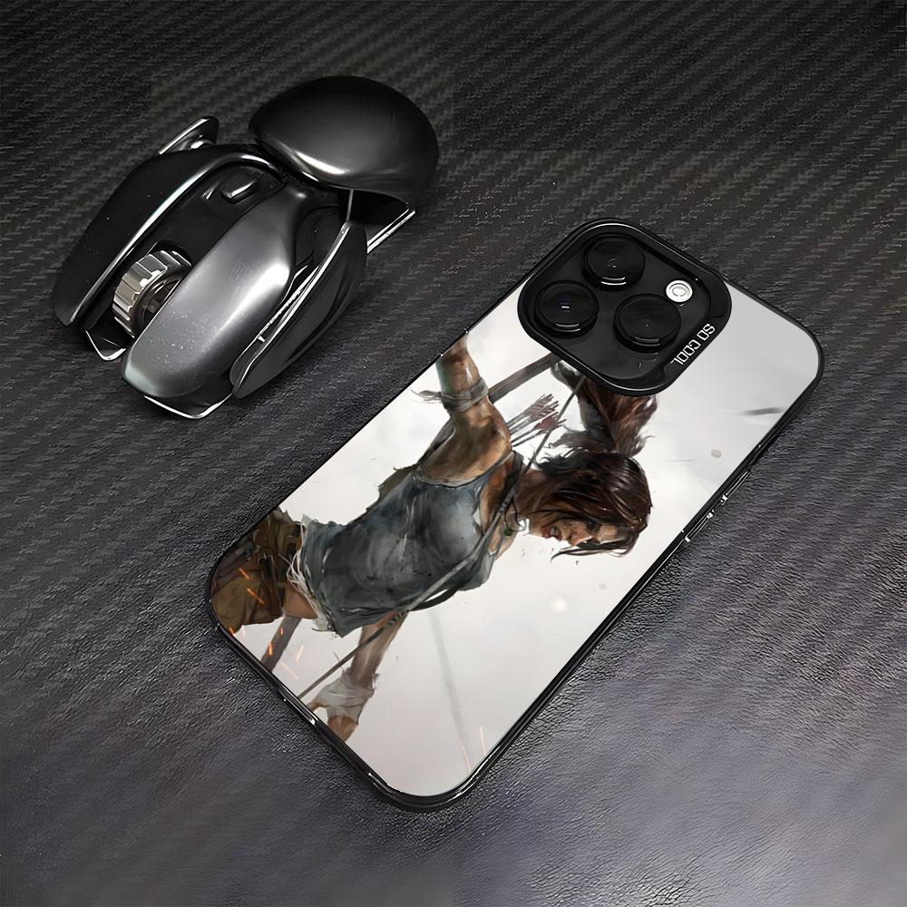 T-Tomb R-Raider Phone Case For IPhone17 Air 16 15 14 Plus 13 12 11 Pro 7 8 XS Max XR Silver Black Bumper Case