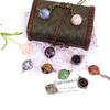 Natural Crystal Rough Stone Amethyst Round Winding Tree Of Life Pendant Necklace N647