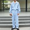 INCERUN Oversized Men Sets Tie Up Long Sleeve Shirts Long Pants Casual Two Pieces Outfits