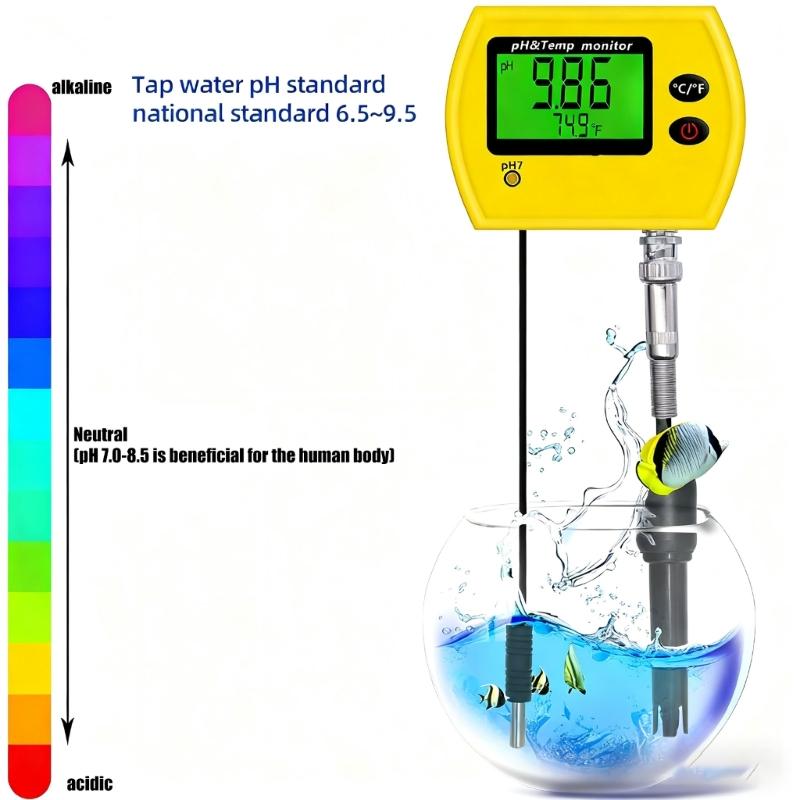 Digital Acidity Tester Featuring Temperature Compensation and Large LCD Screen for Clear Readings