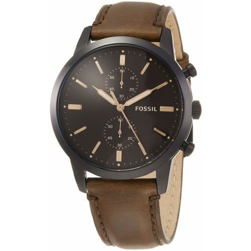 

Мужские часы Fossil 44 мм TOWNSMAN FS5437, коричневые, официально импортированные