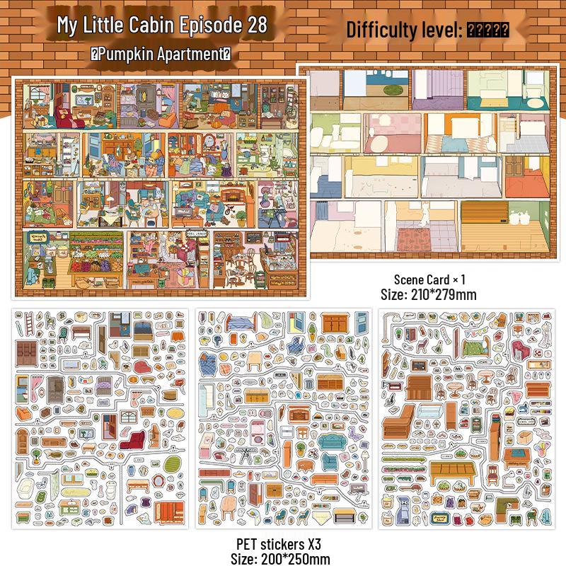 Infeel.Me 2.5D Stereo Miniature Scenery Sticker - My Little House 28th Edition