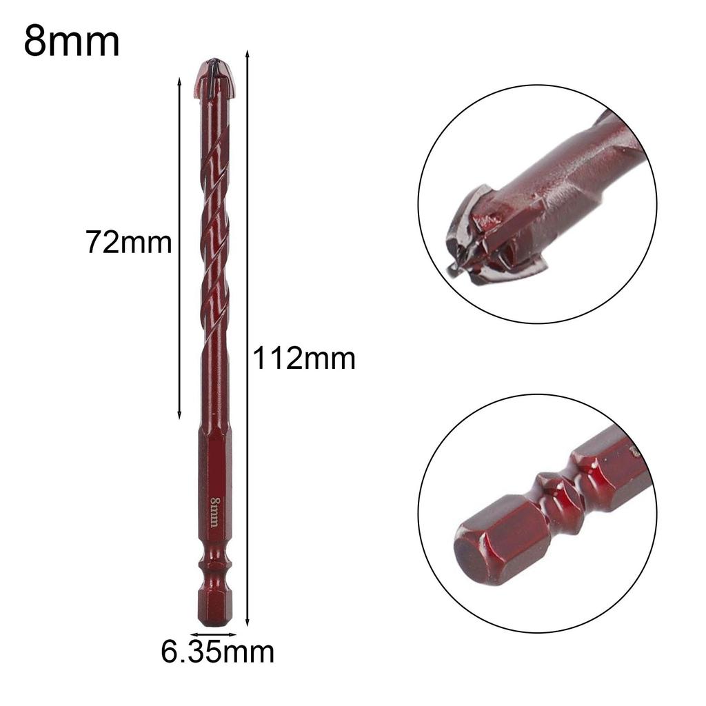 Cross Hex Drill Bit Set Glass Porcelain Tile Drill Bits Kit