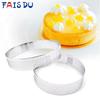 FAIS DU 6 8 10 CM Stainless Steel Tart Mold Ring Tartlet Cake Mousse Molds Cookies Pastry Circle Cutter Pie Ring Perforated