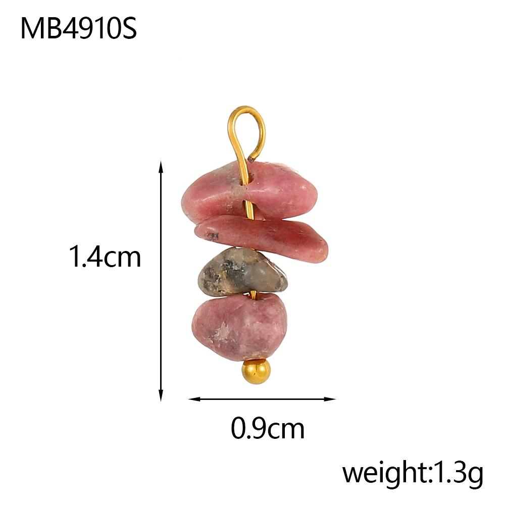 CARLIDANA Rainbow Color Beaded Charm Natural Stone Pendant Beads with Nine Needle Pin for Necklace Earrings DIY Jewelry Making