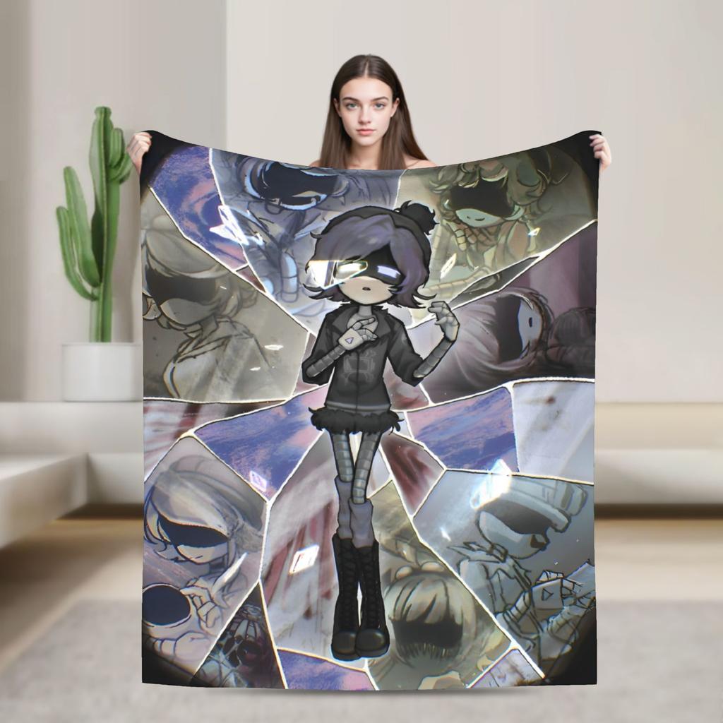 Murder Drones  Blanket Uzi Doorman Wool Funny Breathable Throw Blanket for Bedspread  Winter