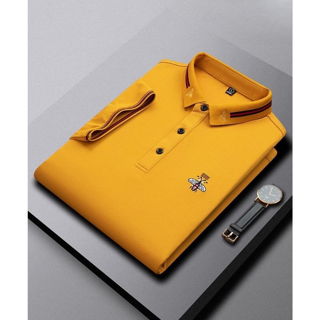 STORN Luxury Brand Quality Men's Polo Shirt Exquisite Bee Embroid Short Sleeve Summer Lapel T-Shirt Business Casual Trend Menswea Top