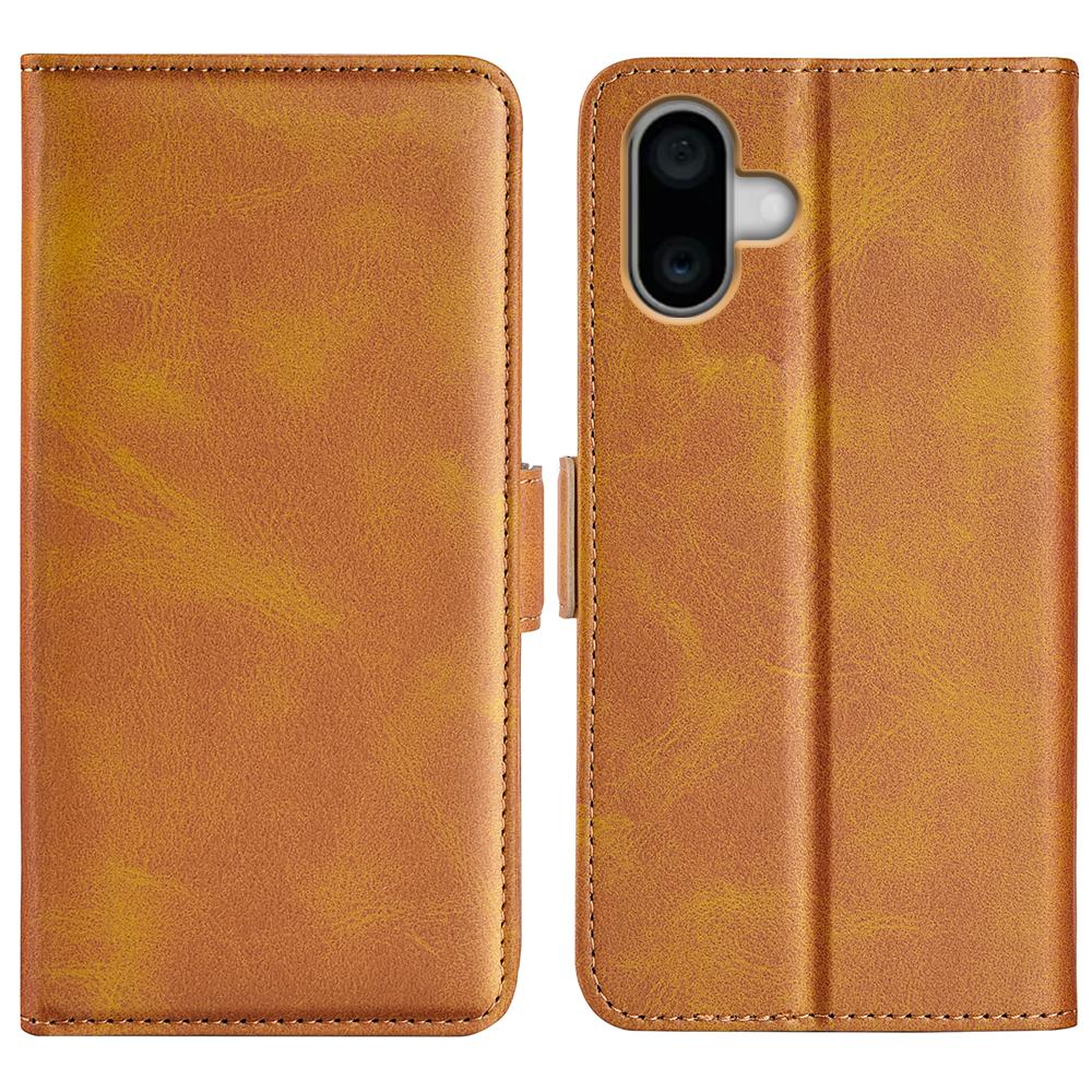 

For iPhone 16 Plus Case Folio Flip Leather Wallet Stand Phone Cover Yellow
