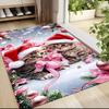 Christmas Kittens Snow Carpet Rug Soft Washable Anti Slip Home Living Room Sofa Mats Personalized Christmas Rug