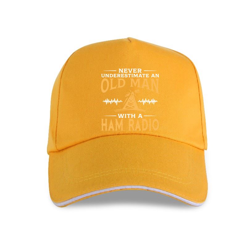 Yeni şapka % 100 Pamuk Amatör Radyo Adam Yuvarlak Boyun Beyzbol Şapkası Erkekler Punk Tasarımcı Streetw ile Yaşlı Bir Adamı Asla Hafife Almayın