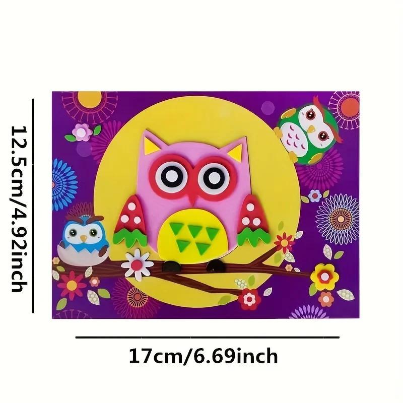 3D Eva Foam Sticker Set - 10Pcs Diy Cartoon Animal Art Stickers For Kids Creative Learning & Classroom Craft Activities