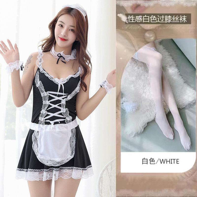 European and American style lingerie lace sexy maid dress apron maid uniform sex suit