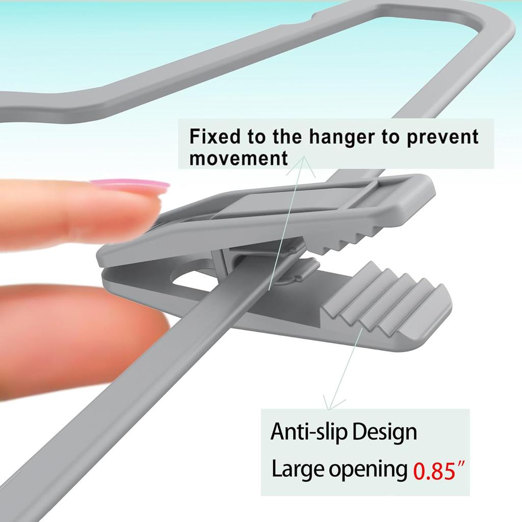 20pcs Portable Hanger Clips Non-Slip Clips Pant Skirt Hanger Clips for Home Storage Oganization
