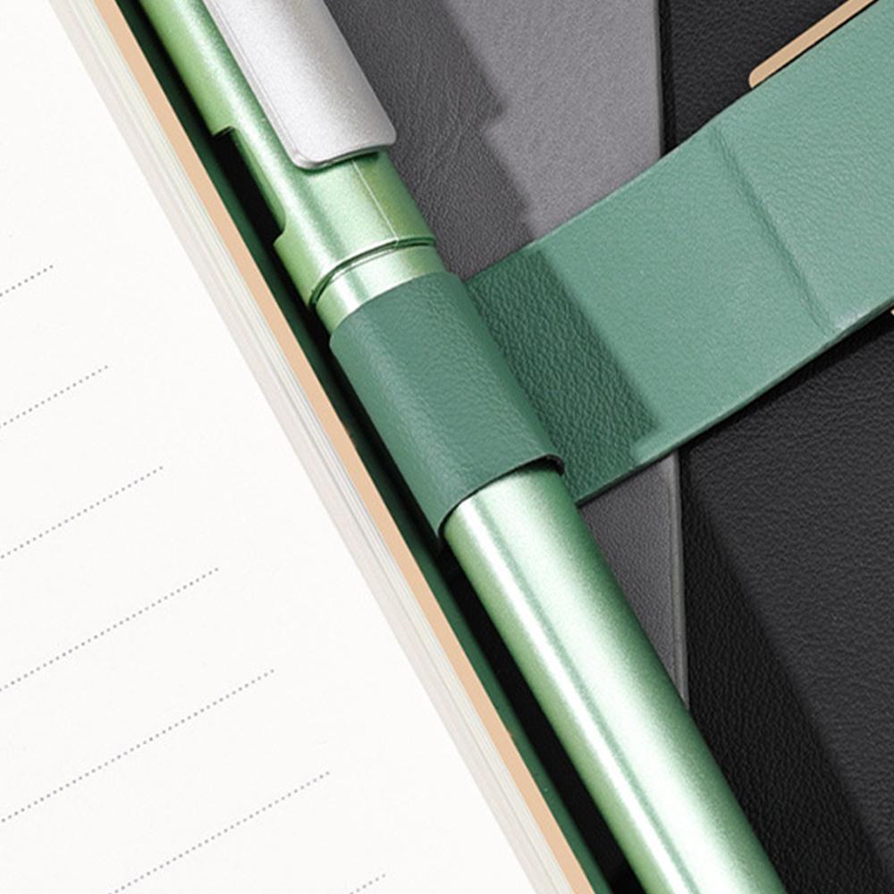 (can Engrave Logo) A5 Business Buckle Notepad, Student Subject Notebook, Leather Cover, Thickened Lined Inner Pages Meeting Minutes, Travel Log