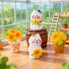 Micro Landscape Ornament with Cute Cat And Sunflower Miniature Figurines Pastoral Healing Scene Ornament for DIY Dollhouse