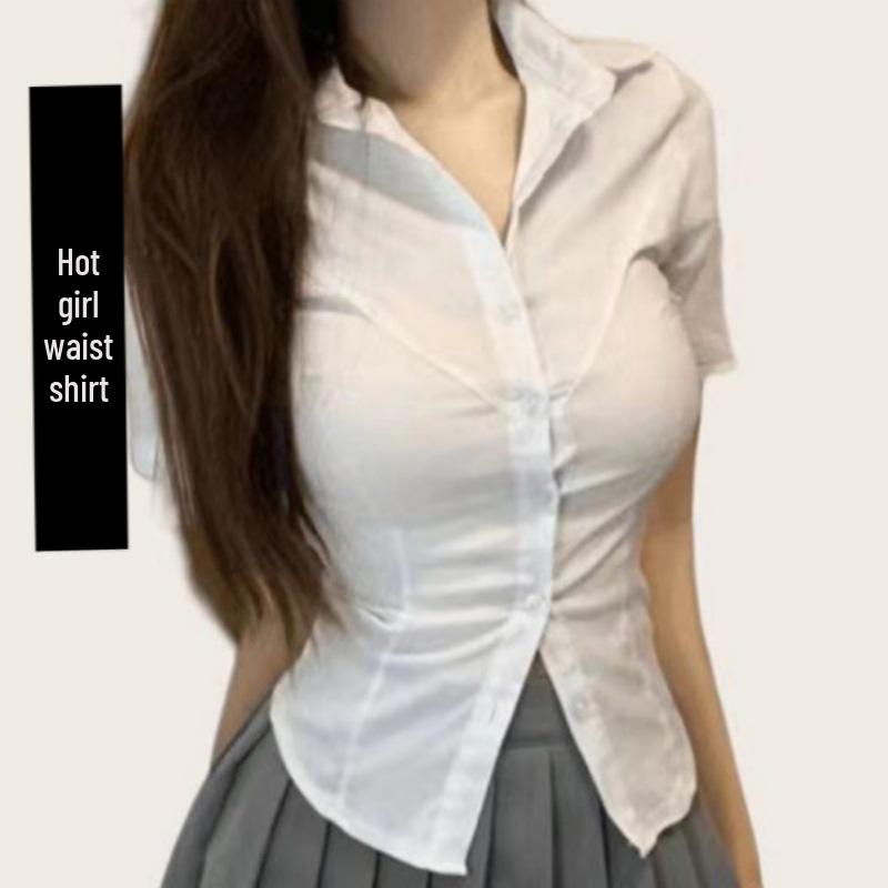 

Юбка плиссированная в сетку из темно-зеленой водорослевой ткани Late Night Fantasy JK Uniform Spicy Waist Shirt