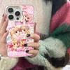 Japanese Cute Girls Y2K frosted Phone Case For iPhone 17 16 15 14 Plus 13 12 11 Pro Max X Xs XR Silver Hard Cover