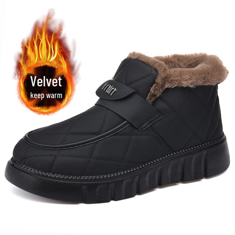 Dámské pohodlné zimní nazouvací boty s sametovou podšívkou - Univerzální měkká podrážka Boby boty