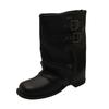 Boots Walking Fenghua~ Pleated Pile Boots Women's 2025 New Black Maillard Medium Boots Western Boots Locomotive Boots