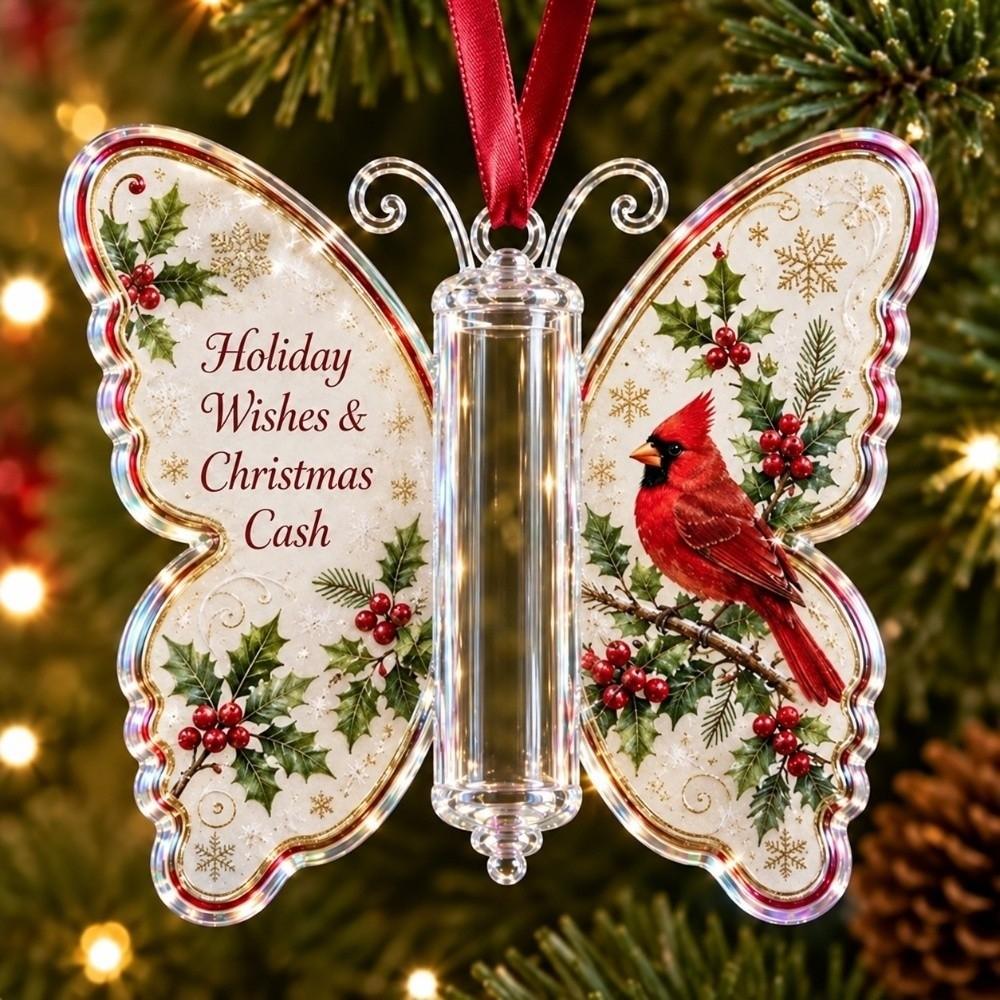 Lightweight Butterfly Christmas Ornament Transparent Holiday Tree Decoration  Kids Gifts
