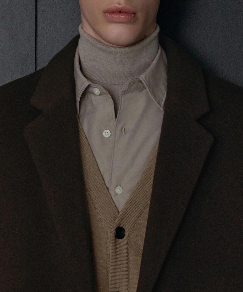 Musinsa Standard Cashmere Blend Oversized Single Coat [Baroque Brown]