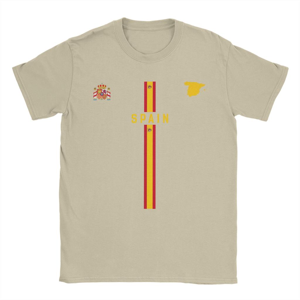 Spanish Flag T Shirt Summer Hip Hop TShirts Men Cotton Crew Neck Oversize Top Tees Short Sleeve Vintage Tshirt