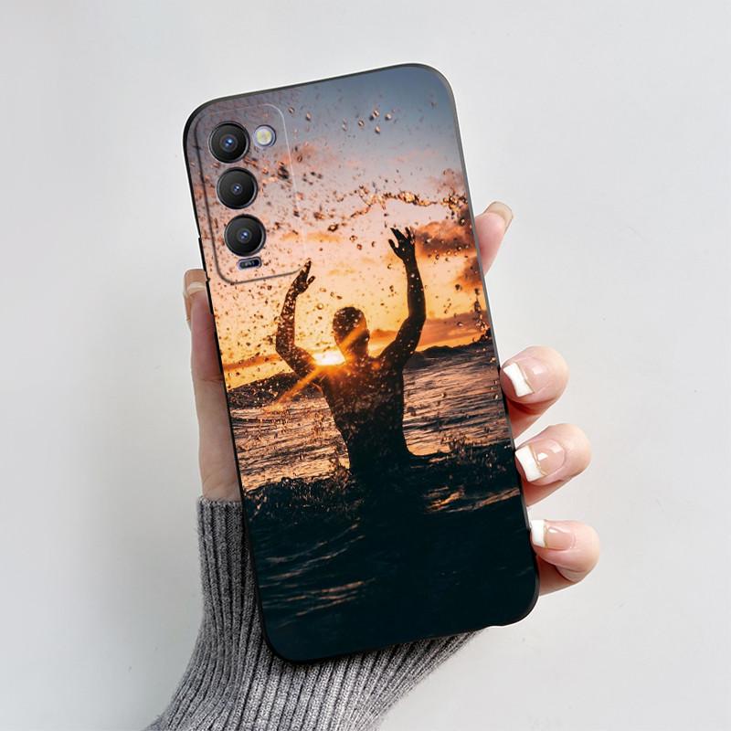 For Tecno Camon 18P Phone Case Shockproof Cover Cute Cartoon Love Heart Soft Funda For Tecno Camon 18 Premier Camon18 18i Bumper