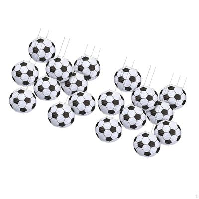 10 Pieces Soccer Paper Lanterns Party Decoration Supplies for Birthday