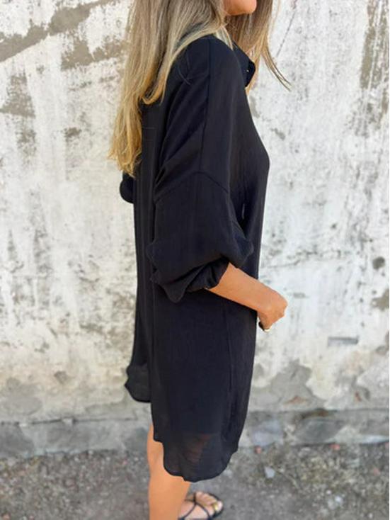 European & American Women's Cotton Linen Two-Piece Set: Solid Color Long Sleeve Crinkle Shirt and Casual Shorts (2025)
