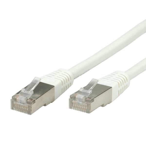 Câble réseau VALUE S/FTP CAT6 Blanc 5m 21.99.1366 - Connecteurs blindés RJ45 - Résistant - 4 paires - AWG 24