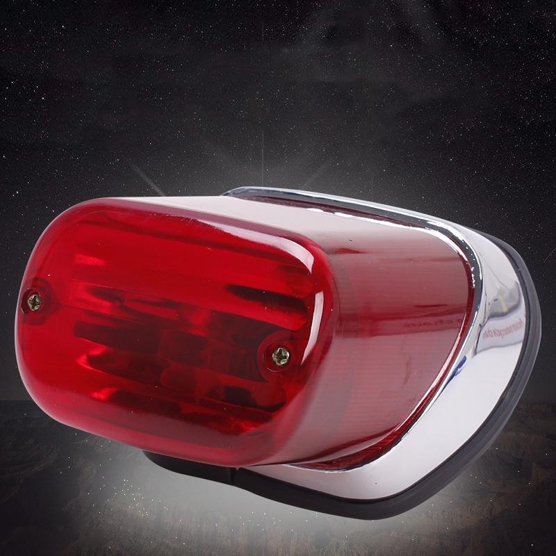 Motorcycle Tail Brake Light ABS Red Motorbike Rear Indicator Stop Lamp for Yamaha Virago XV250 XV400