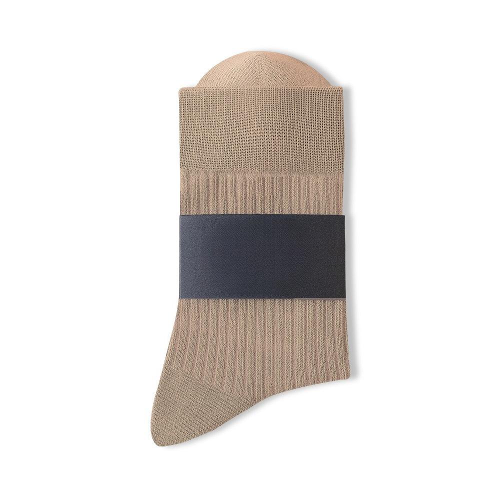 Men's Autumn and Winter Leisure Stripe Pure Cotton Deodorant Sweat Absorption Breathable Anti Pilling Tube Socks