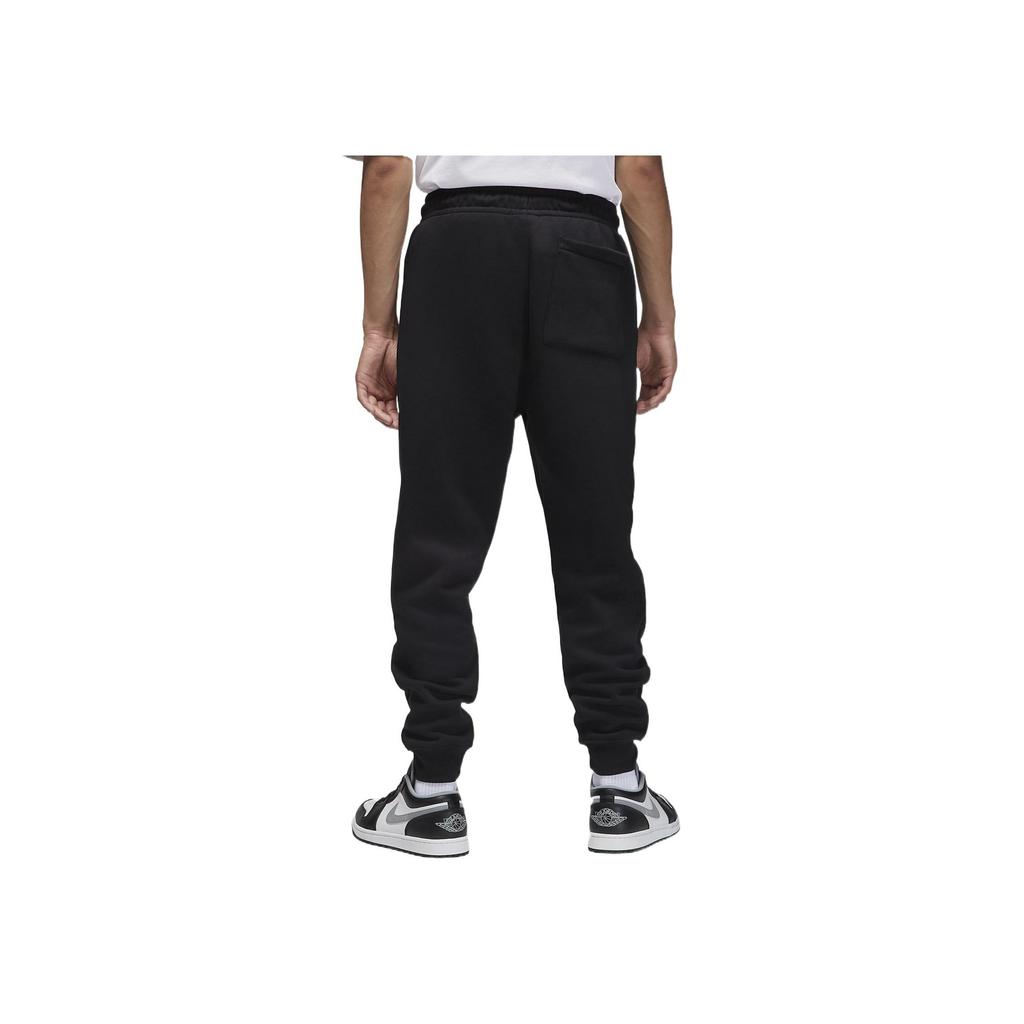 Jordan Logo Print Drawstring Elastic Waist Mid-Rise Joggers Men Bottoms Black DQ7341-010