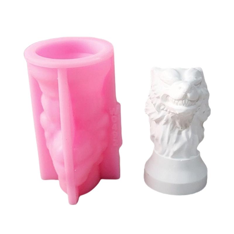 Wolf Head Sculpture Silicone Molds for Epoxy Resin Handmade Candle Art Craft Soap Making Molds Gypsum Silicone Molds 1