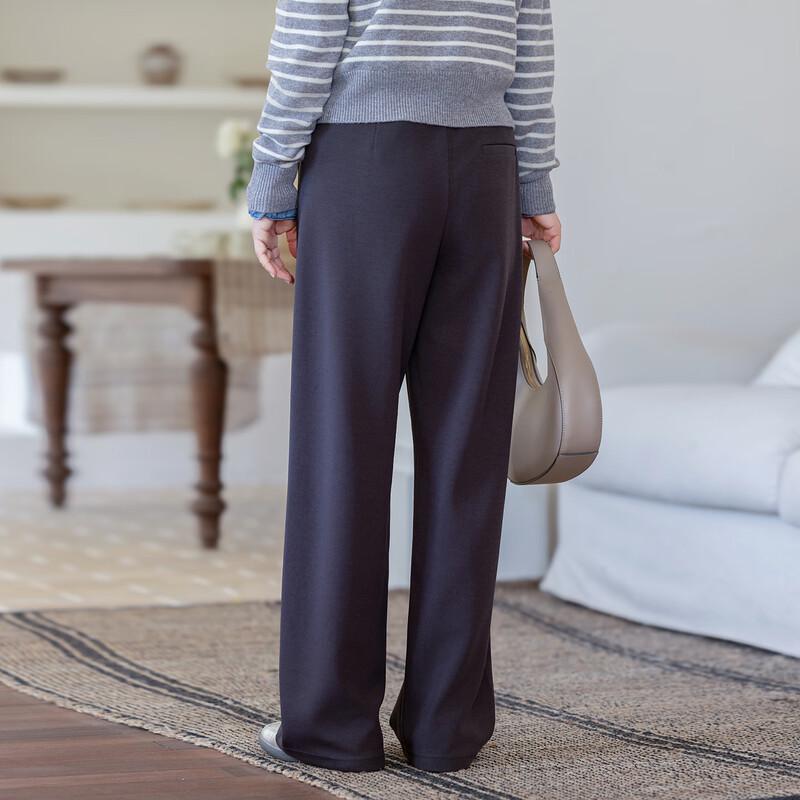 Mu Zi Women's High-Waist Straight Leg Casual Pants
