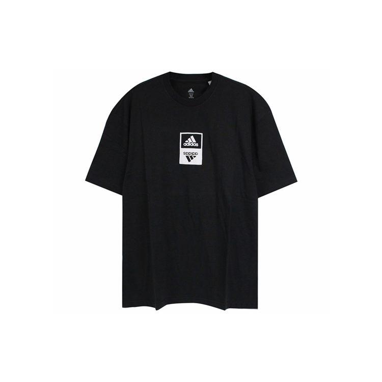Adidas T Shirts Men's Black Crew Neck Moderate Straight Fit ED8292