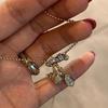 Fashion Glossy Multi Pendant Gourd inlay Diamonds Universal Buckle Necklace Women's Exquisite Sweater Chain Banquet  Gift