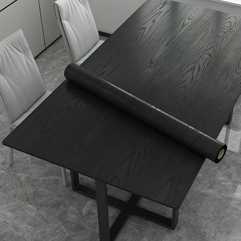 Extra Thick 0.19mm Waterproof Oil-Proof Wood Grain Self-Adhesive Wallpaper Furniture Renovation Film Home Decor