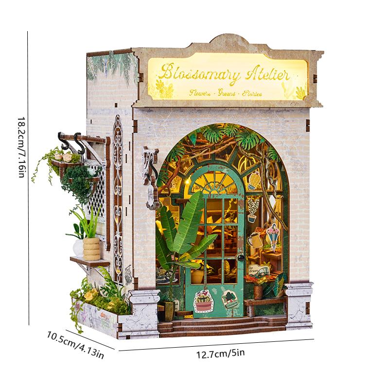 DIY Miniature Dollhouse Kit Handmade3D Wooden Puzzle Assembly Model Doll House with LED Home Decor for Friends Birthday Gifts