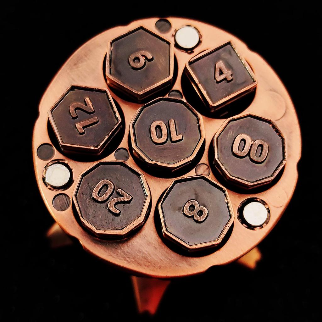 Metal Bullets With Rotating Zoster Cylinders Polyhedral Dice Segpunk Coc Run Board Game Device